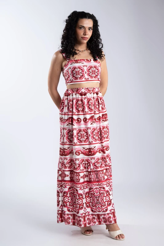 Set Top-skirt Printed
