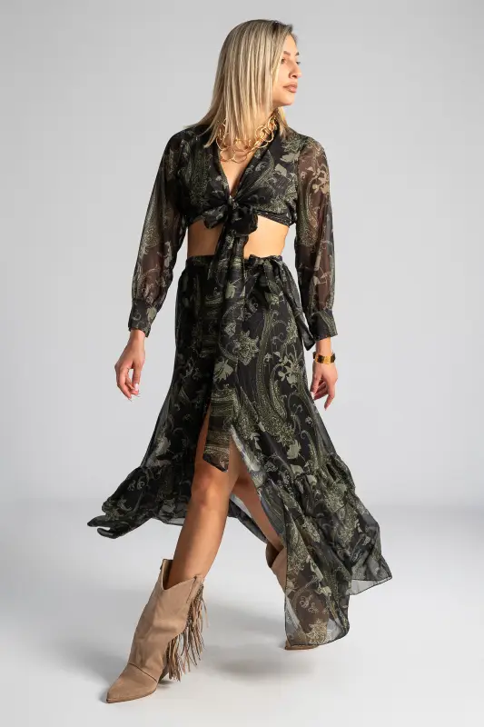 Set Top-Skirt Envelope Gold Thread