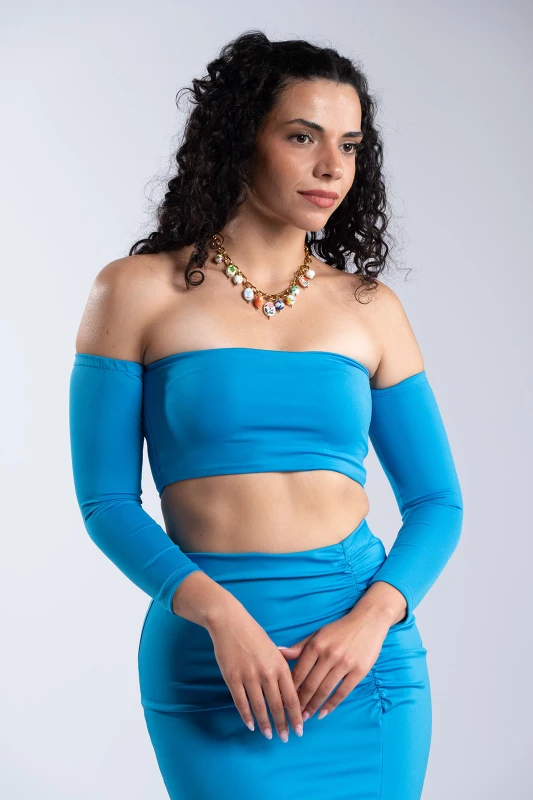 Σετ Top-Φούστα Light Blue