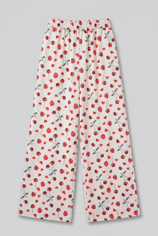 Co-ord Top-Pants Hearts Fruits 