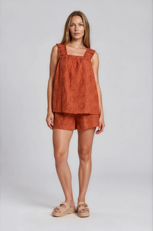 Co-ord Top-Shorts Cotton Kipour 