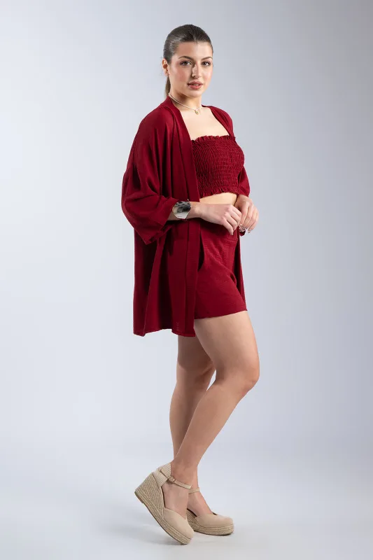 Set Triple Shorts-Top-Kimono