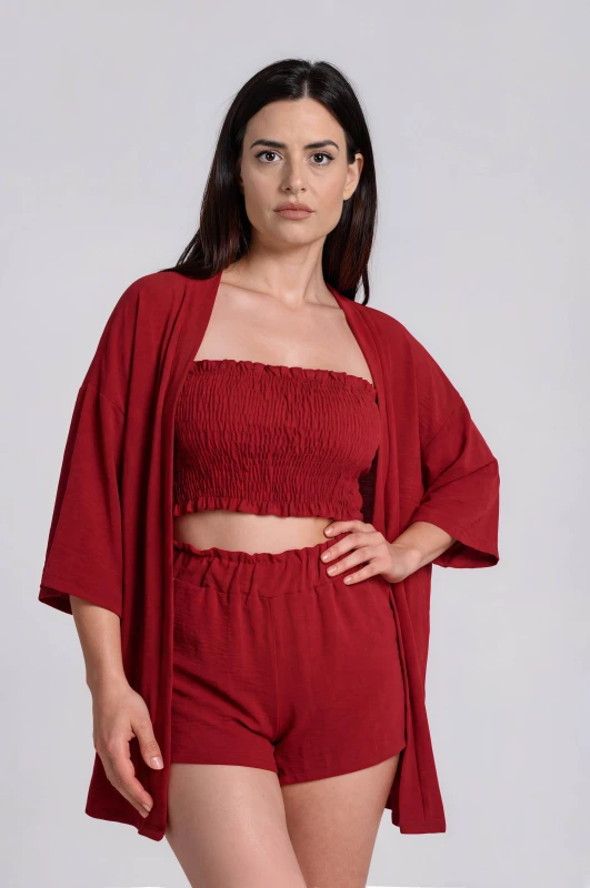 Set Triple Shorts-Top-Kimono