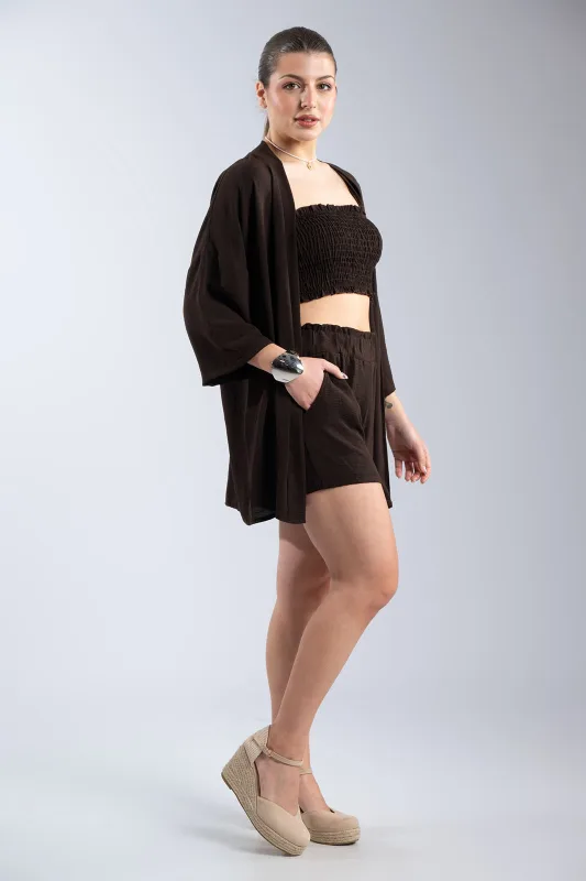 Set Triple Shorts-Top-Kimono