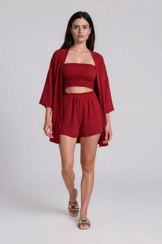 Set Triple Shorts-Top-Kimono