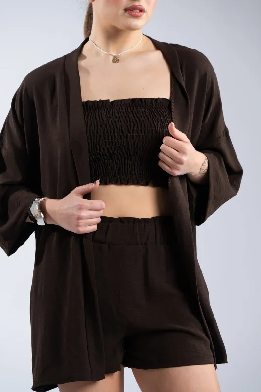 Set Triple Shorts-Top-Kimono