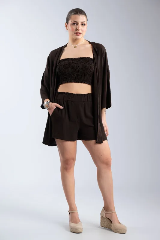 Set Triple Shorts-Top-Kimono