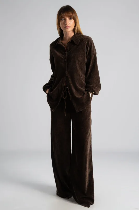 Σετ Velvet Πουκάμισο-Παντελόνι