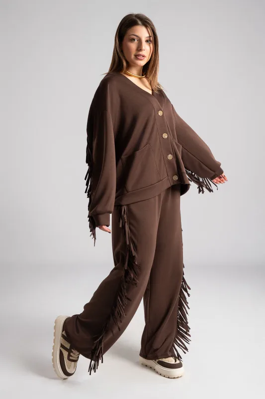 Set Cardigan-Pants Frindges