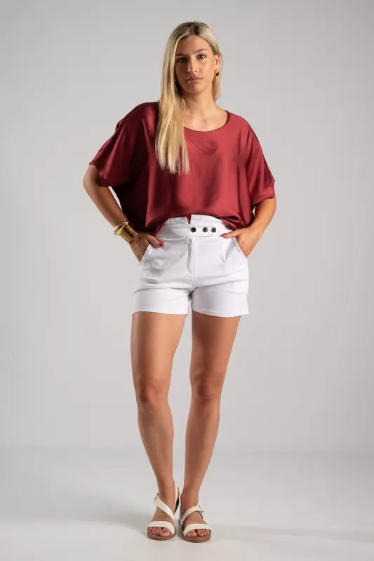 Shorts Elastic Buttons  