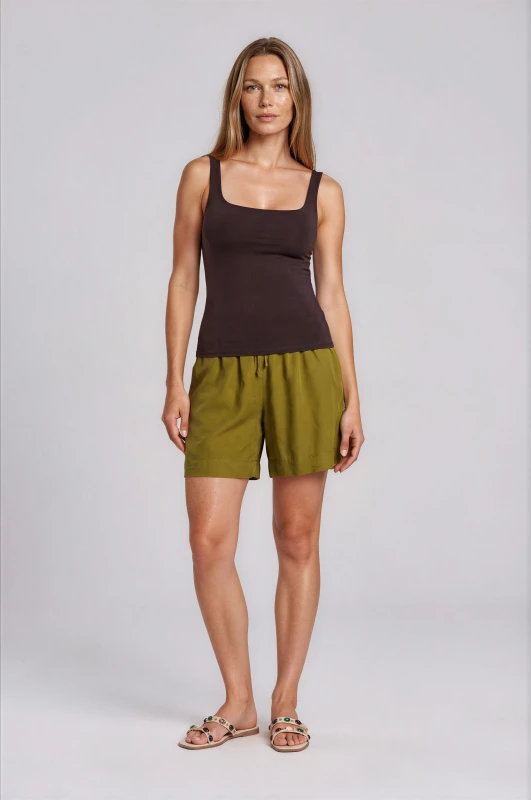 Shorts with Pockets and Elastic Waistband 