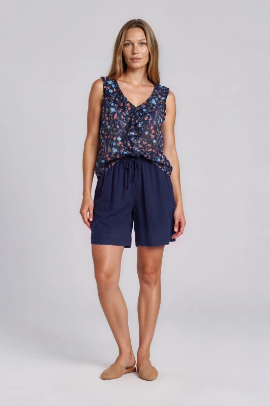 Shorts with Pockets and Elastic Waistband 