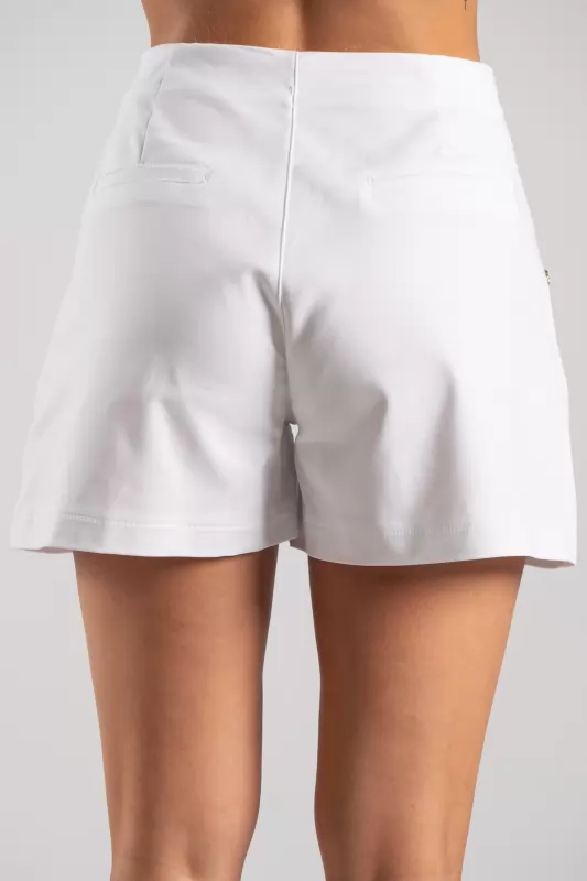 Shorts Μονόχρωμο Κουμπιά