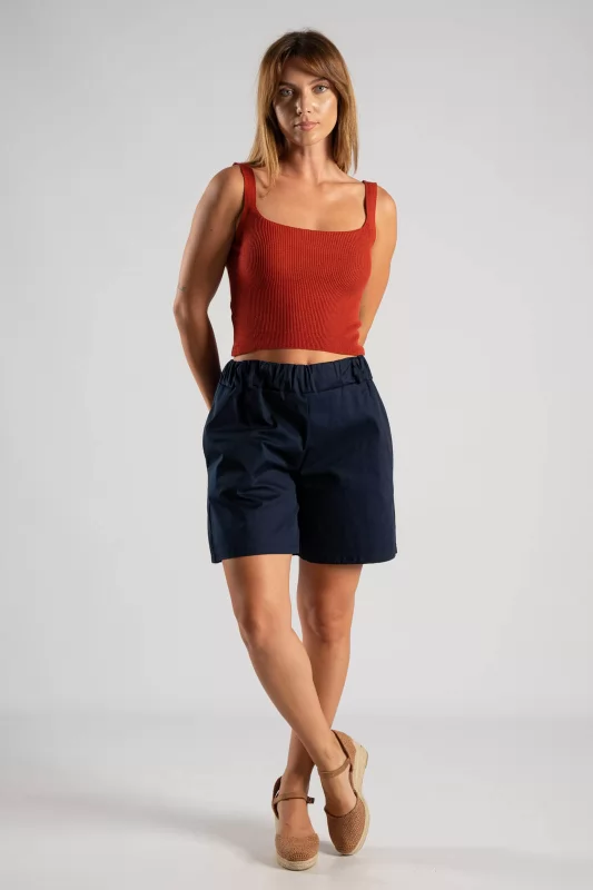 Shorts Βαμβακερό Λάστιχο
