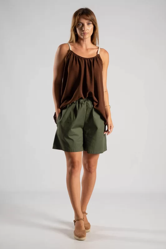Shorts Βαμβακερό Λάστιχο