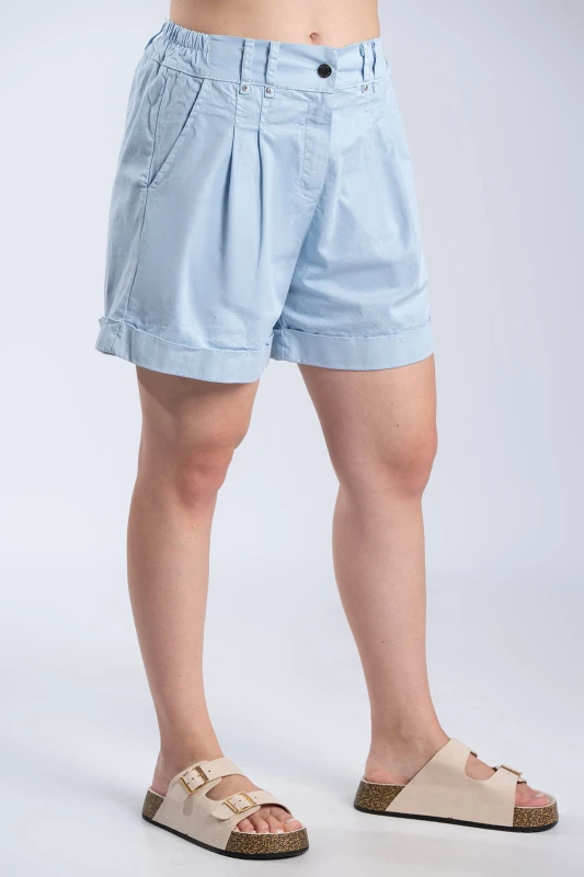 Shorts Cotton With Lapel