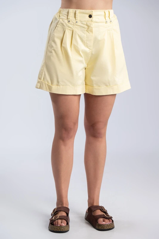 Shorts Cotton With Lapel