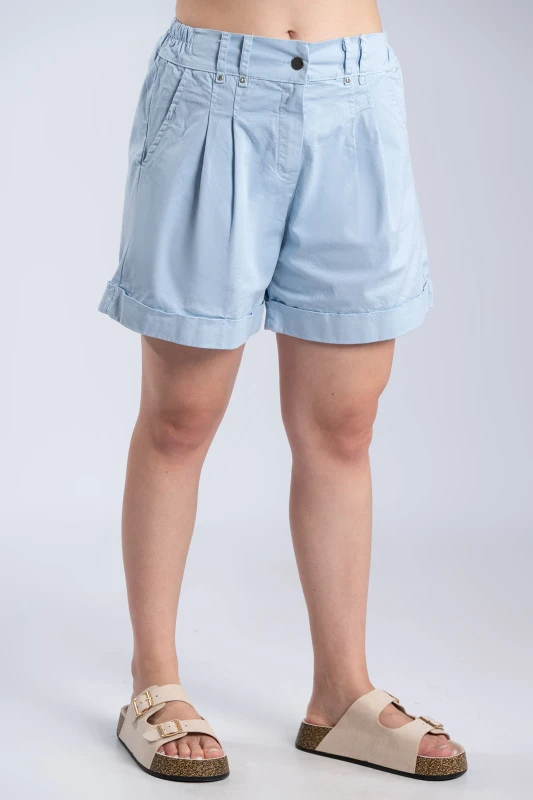 Shorts Cotton With Lapel