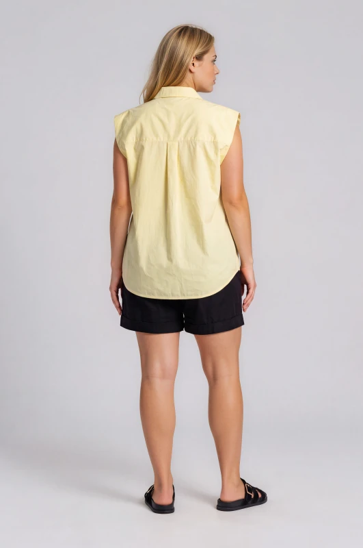 Shorts Βαμβακερό Με Ρεβέρ
