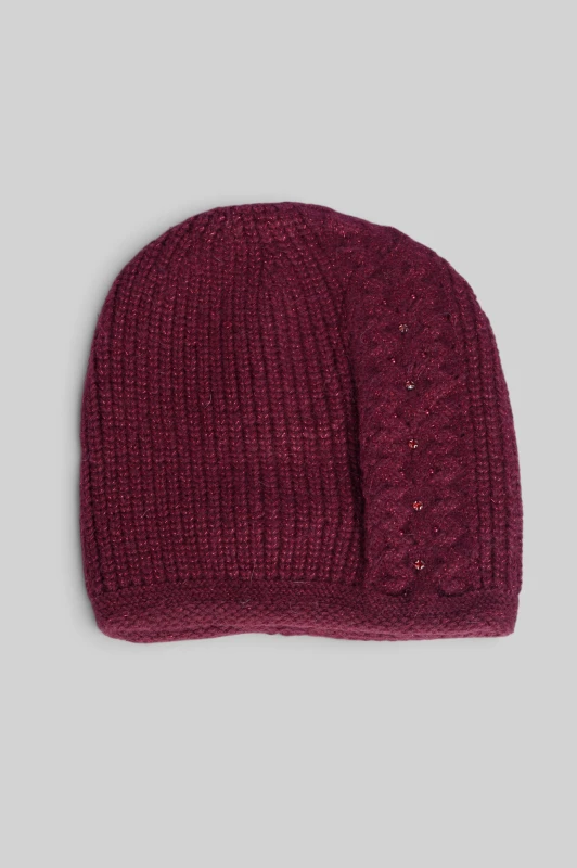 Beanie Knitted with Rhinestones