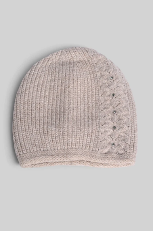 Beanie Knitted with Rhinestones
