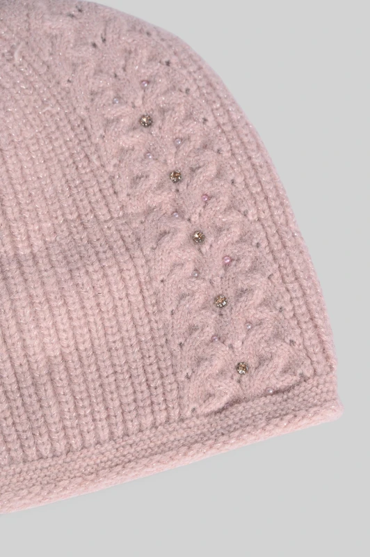 Beanie Knitted with Rhinestones