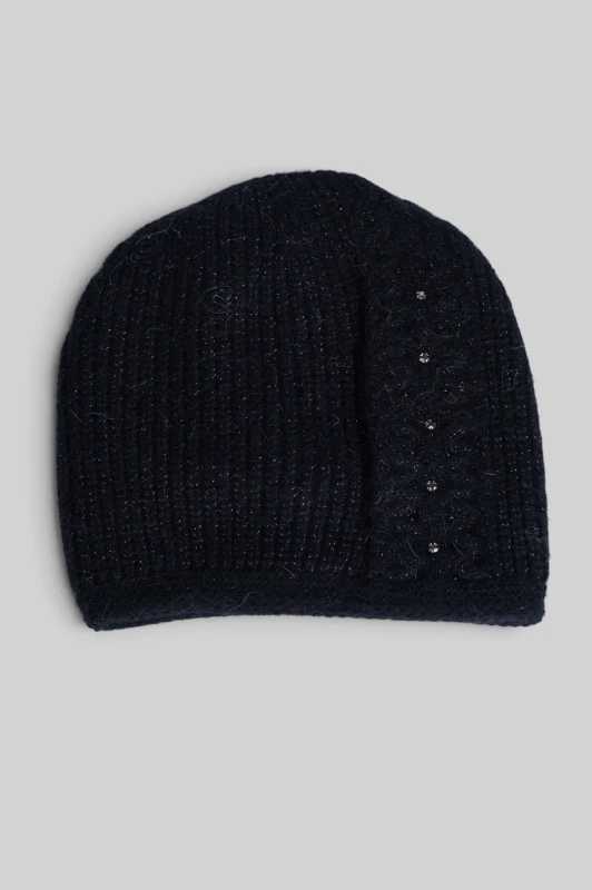Beanie Knitted with Rhinestones