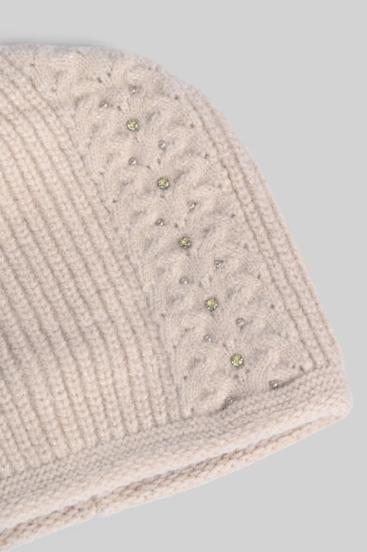 Beanie Knitted with Rhinestones