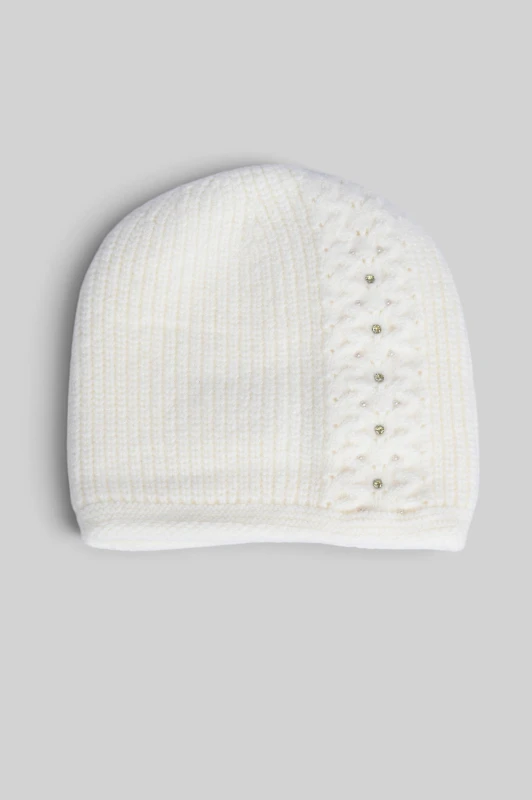 Beanie Knitted with Rhinestones