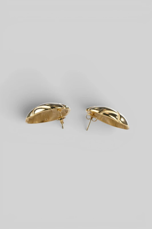 Earrings Stainless Steel Button 