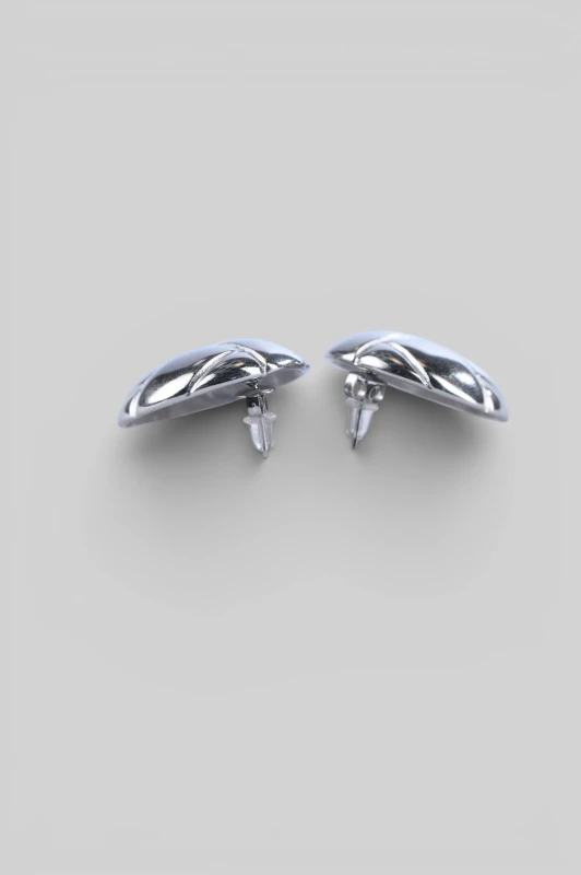 Earrings Stainless Steel Button 