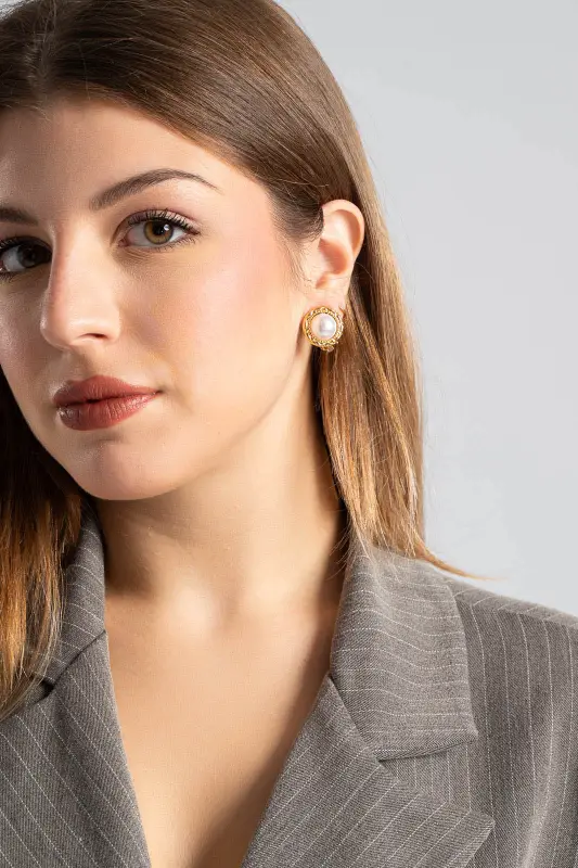 Σκουλαρίκια Clip Πέρλα