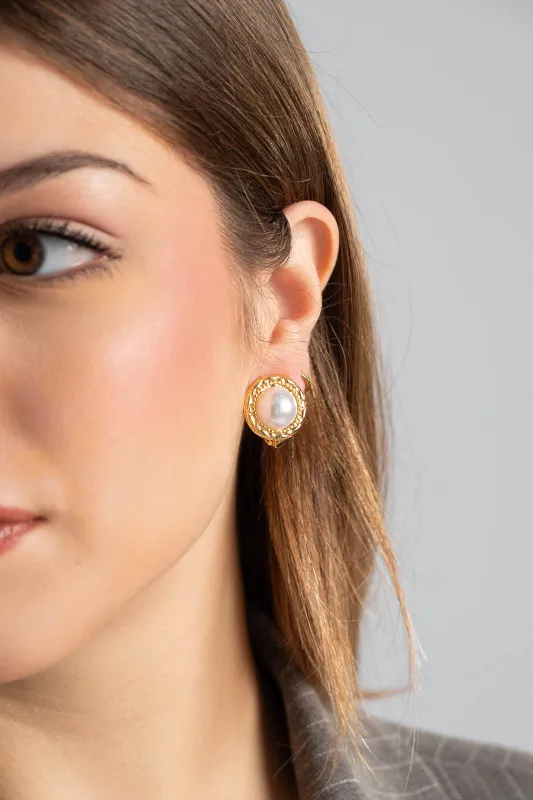 Earrings Clip Pearl 