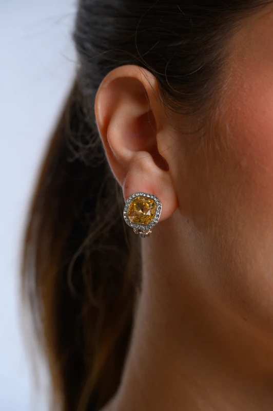 Sophie Clip Earrings Rhinestones 