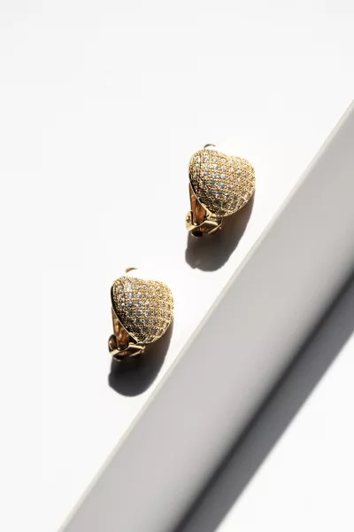 Heart Earrings Gold Earrings
