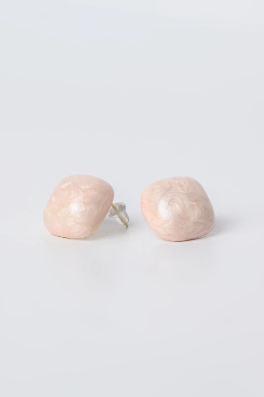 Marble-Look Stud Earrings  
