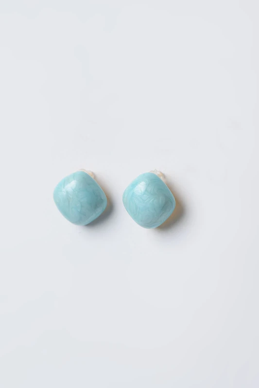 Marble-Look Stud Earrings  