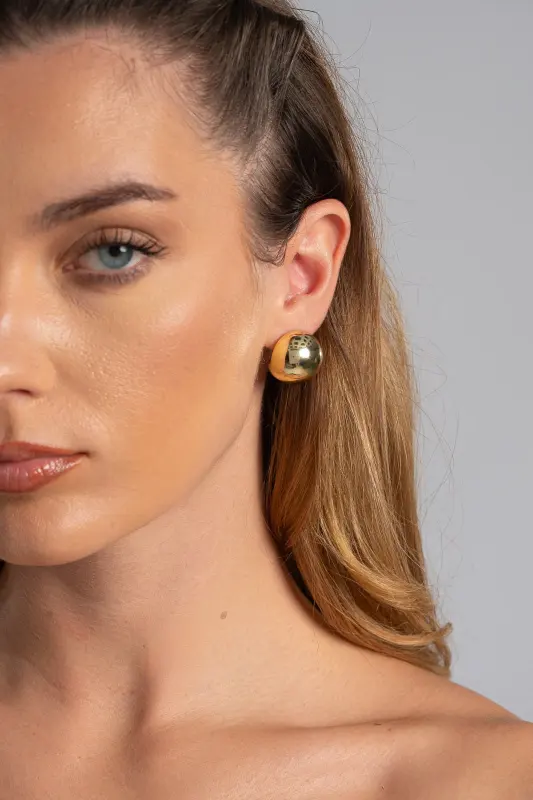 Σκουλαρίκια Κουμπωτά Καμπύλη