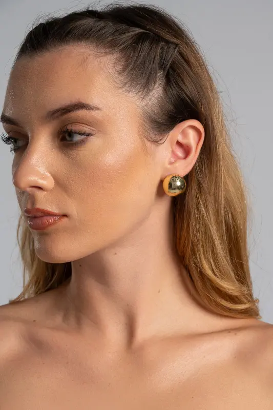 Σκουλαρίκια Κουμπωτά Καμπύλη