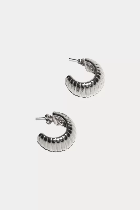 Earrings Circles 3/4 Embossed
