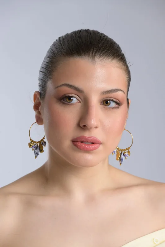 Σκουλαρίκια Κρίκοι Charms Cyclades