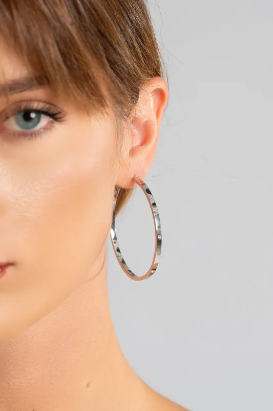 Hoop Earrings Rhinestones