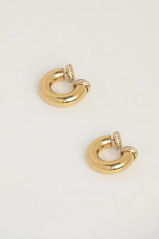 Σκουλαρίκια Κρίκοι Studs Στρας