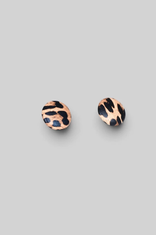 Earrings Leopard Round 