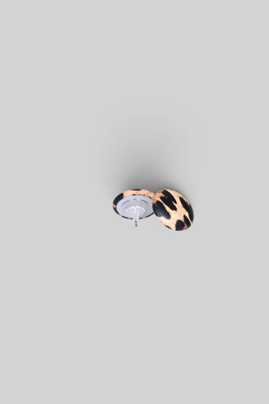 Σκουλαρίκια Leopard Στρογγυλά