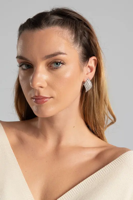 Σκουλαρίκια Λωρίδες Στρας