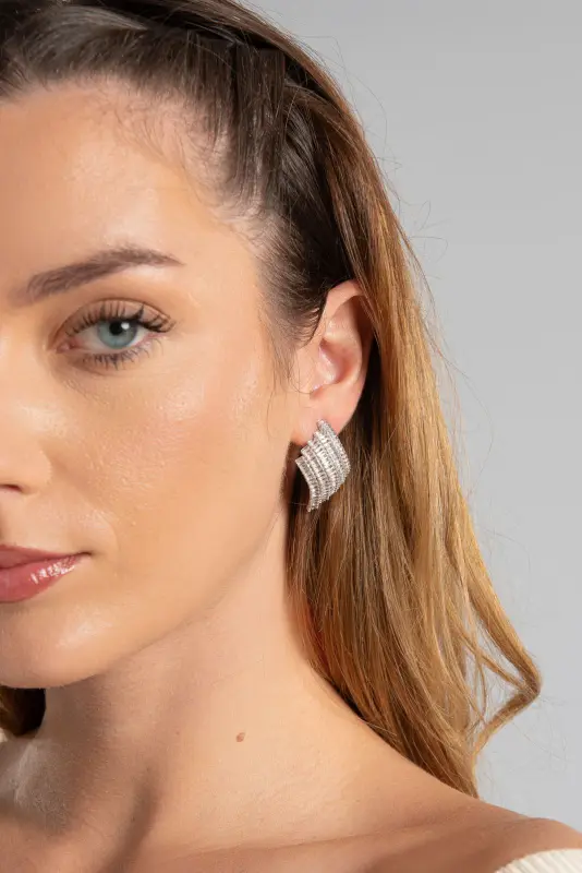 Σκουλαρίκια Λωρίδες Στρας