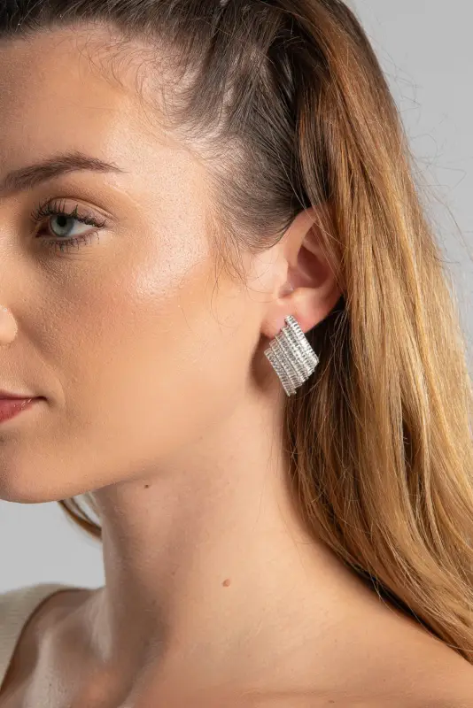 Σκουλαρίκια Λωρίδες Στρας