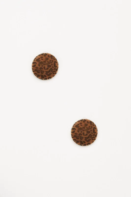 Σκουλαρίκια Studs Leopard