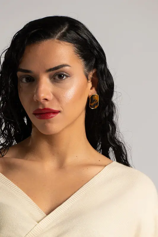 Studs Earrings Tartaruga